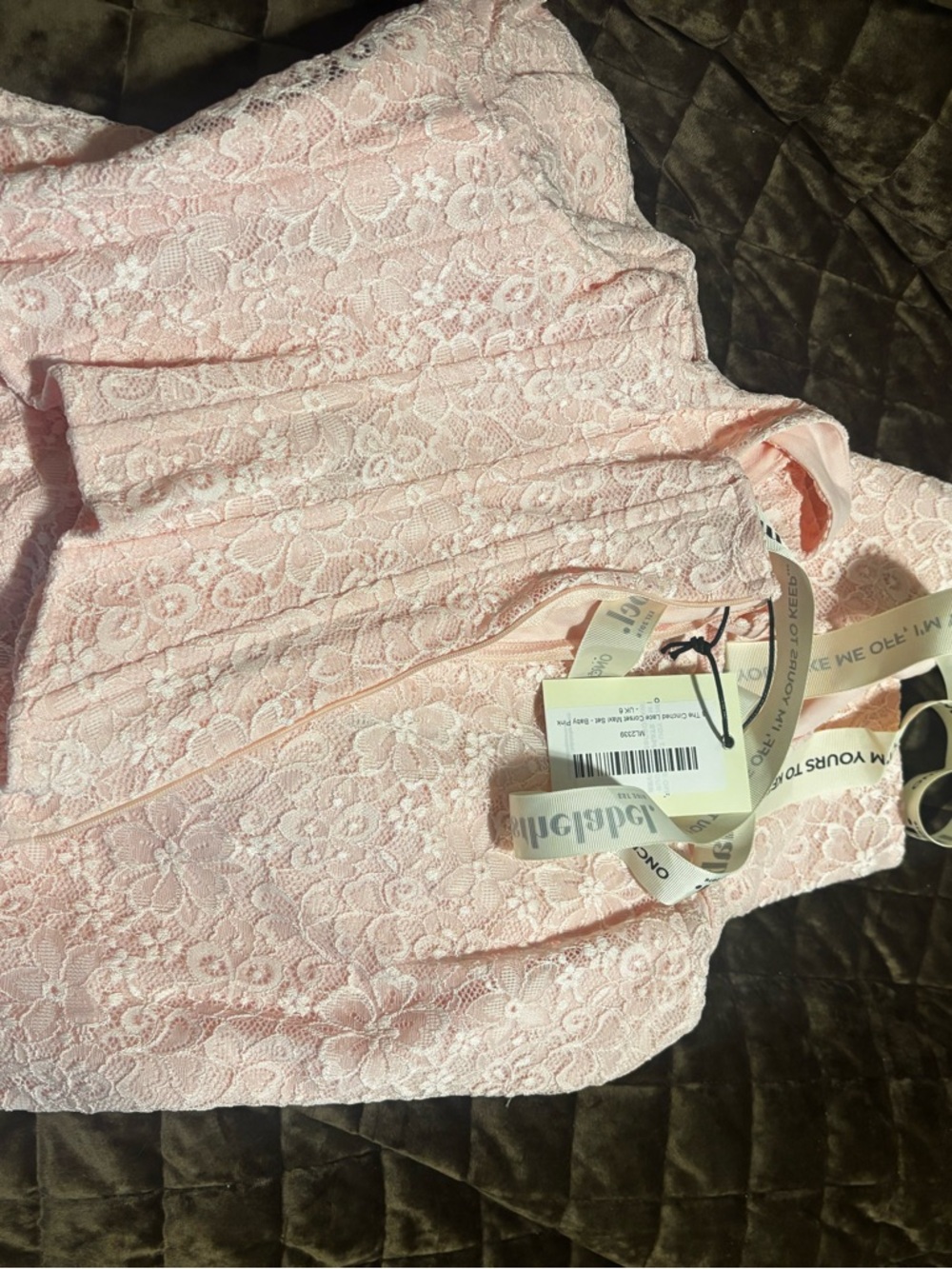 Pink Lace Maxi Dress with Corset Bodice - Picture 4 of 4